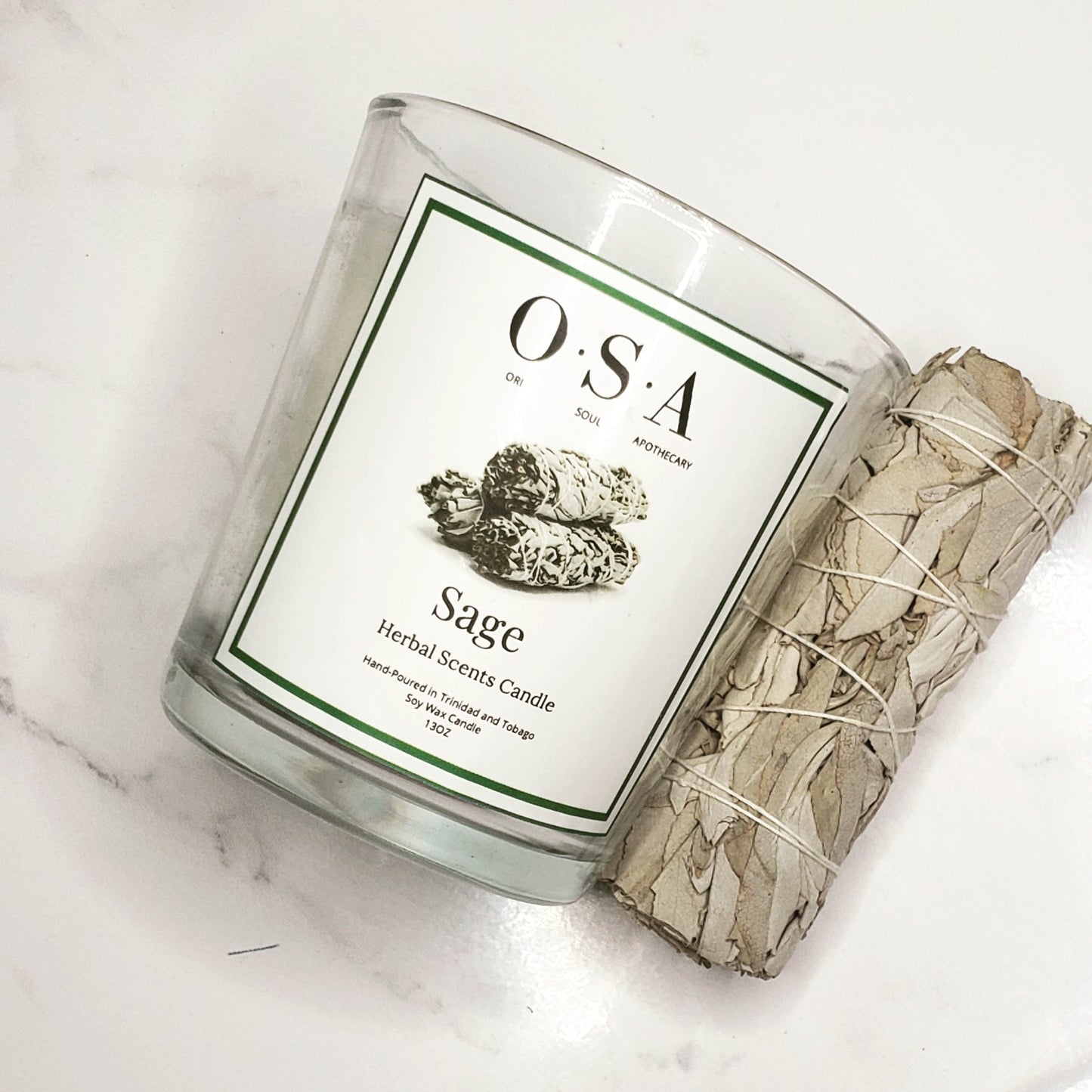 Sage Candle Herbal Scents Collection